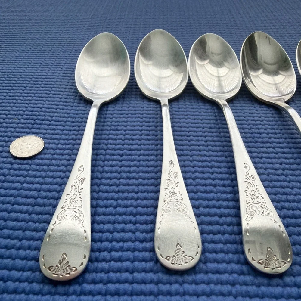 Vintage Birks Regency Plate pattern: Queen Mary- 8 Dinner Spoons 7